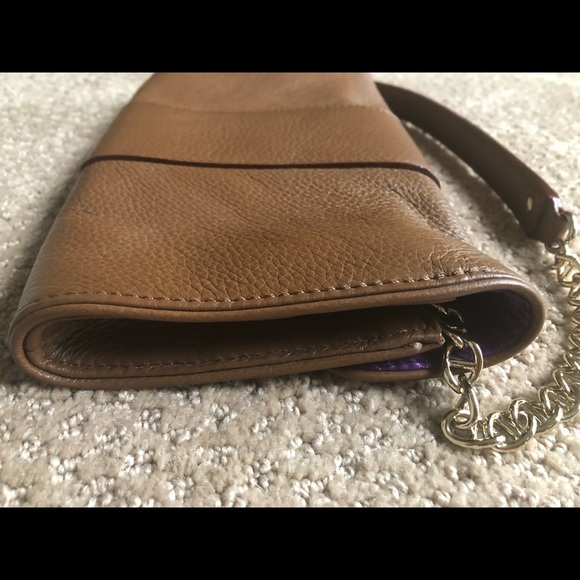 Kate Spade Brown Leather Purse w/Gold Chain Strap - Picture 10 of 13